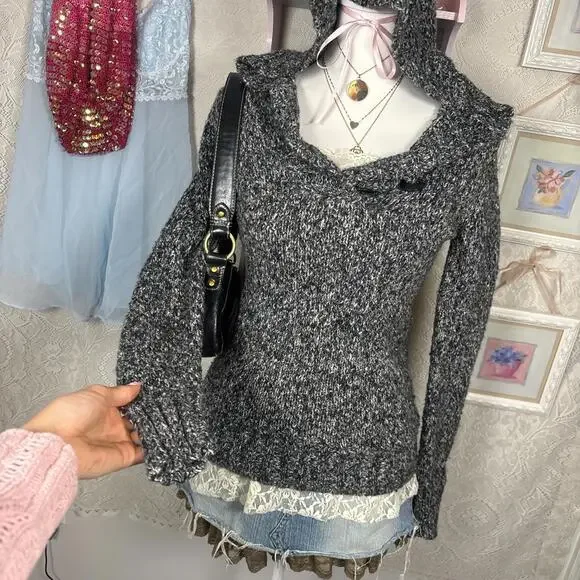 y2k rue 21 knit henley style sweater - Picture 2 of 6